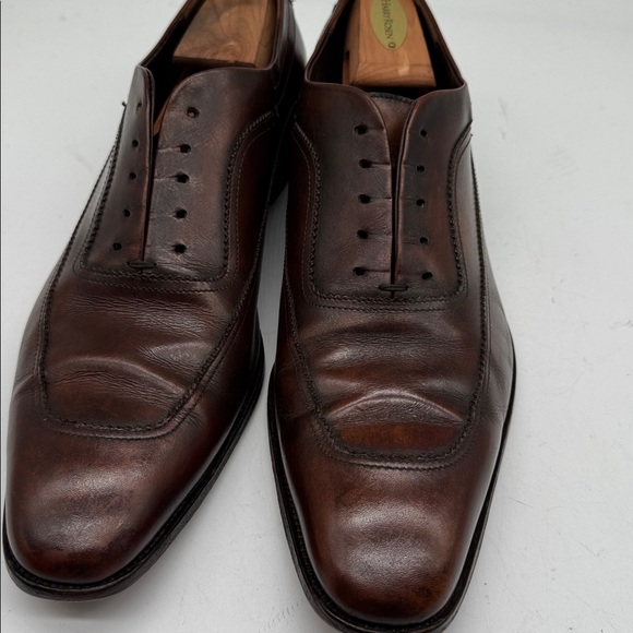 Salvatore Ferragamo 10 1/2 brown leather - Picture 2 of 7